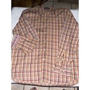 Alan Flusser Long Sleeve Button up Dress Shirt Men's Xl Cotton